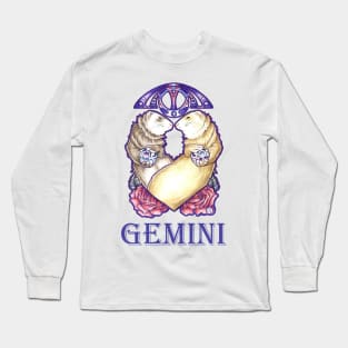 Ferret Gemini Zodiac Sign - With Zodiac Name Long Sleeve T-Shirt